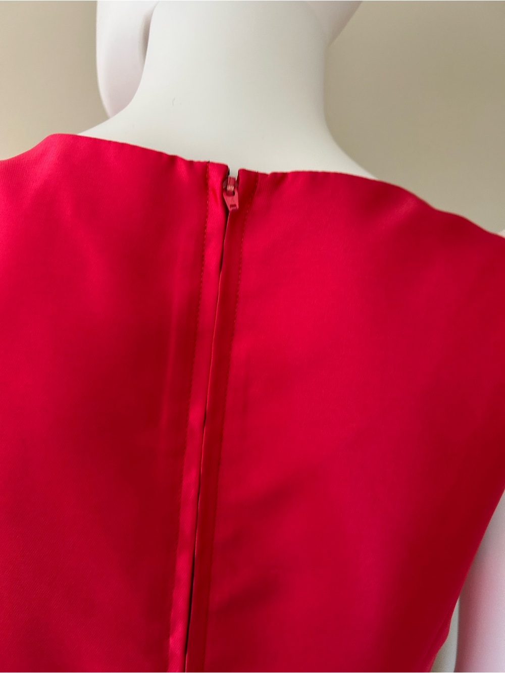 Isaac Mizrahi New York Red Satin Fit & Flare Cocktail Dress Size 8 - Picture 10 of 13